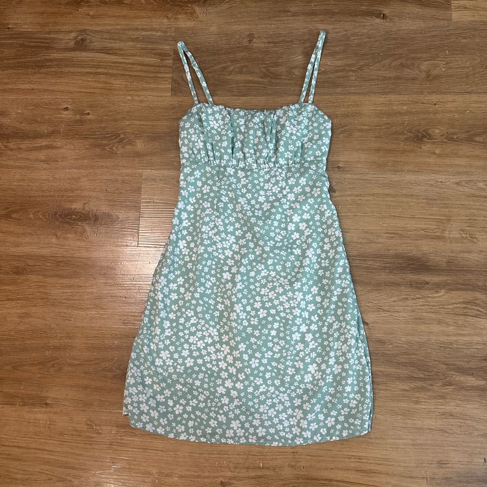 Princess Polly Green Floral Dress
